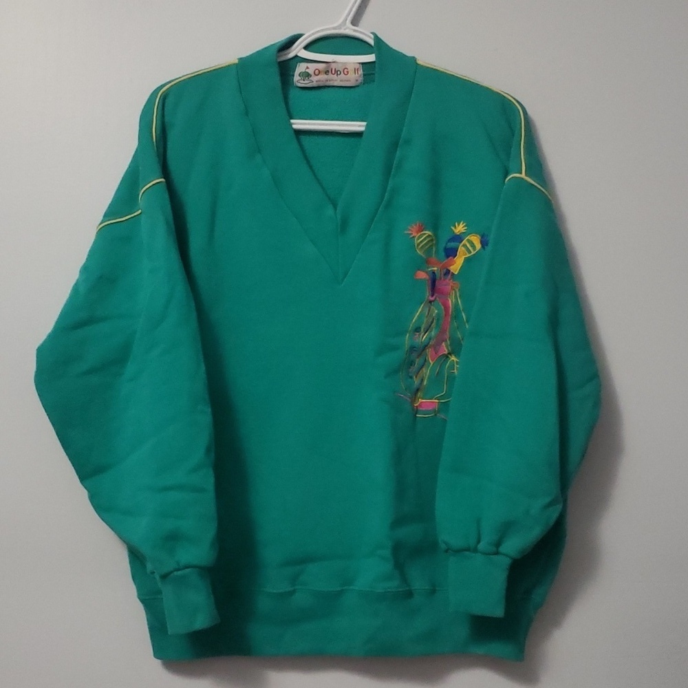 One Up Golf V neck Sweatshirt